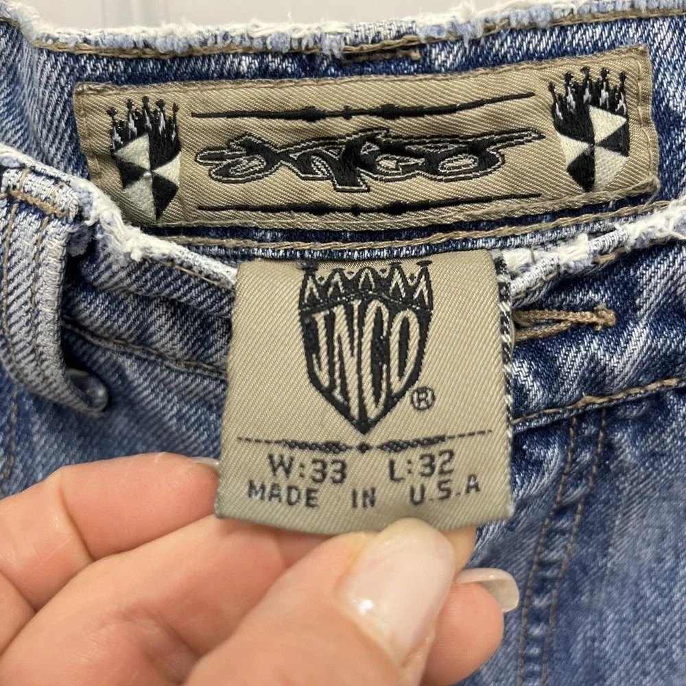 Vintage 90s USA JNCO Grunge Punk Skater Denim - Size W:33 L:32